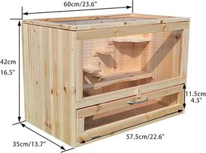 Venta al por mayor de jaulas de madera para hámster para mascotas, muebles para mascotas Premium - Product Image 5