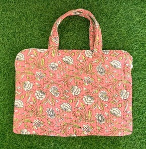 Wholesaler Cotton Quilted <b>Laptop</b> Bag 15 <b>Inch</b> <b>Laptop</b> Bag Quilted <b>Laptop</b> Travel Bag <b>Case</b> With Zipper <b>13</b> <b>Inch</b> Sleeve Handmade - Product Image 5