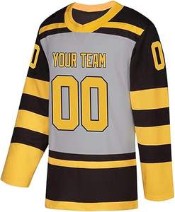 Jersey de hockey sobre hielo duradero barato al por mayor 100% poliéster sublimación personalizado todos los estilos ropa de hockey cosida superior - Product Image 4