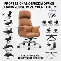 Fauteuil de bureau ergonomique pivotant en cuir PU, inclinable et réglable, de luxe moderne pour cadres et dirigeants, idéal pour le bureau général - Vente en gros