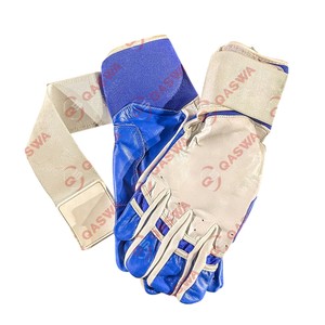Nouveaux gants de frappeur en cuir durables de couleur blanche et bleue Gants de frappeur de baseball professionnels personnalisés - Product Image 1