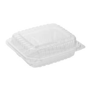 กล่องใส่อาหารแบบมีฝาปิด ProTakeOut [9 x 8 x 3 นิ้ว] 3 ช่องใส 200 ชิ้น (200/1) กล่องพลาสติกสำหรับใส่เบเกอรี่ สลัด ทนทาน - Product Image 1