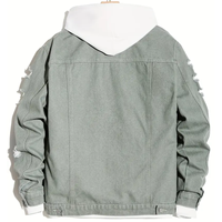 Blouson Bomber en Jean Personnalisable pour Homme, Tendance, Décontracté, Style Hip-Hop Streetwear, Grande Taille, Hiver, Coupe-Vent, Brodé, Patchwork, Boutons
