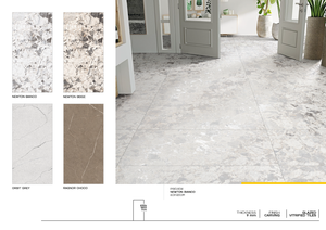 กระเบื้องปูพื้นพอร์ซเลนดีไซน์ทันสมัย ขนาด 600x1200 มม. 60*120 ซม. ผิวด้านเคลือบเงา หนา 8 มม. สำหรับใช้ภายใน จากประเทศอินเดีย - Product Image 3