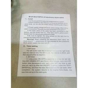 1/2 AC 110V Válvula de drenaje de condensado temporizado Válvula de seguridad de 2 vías de acción directa para drenaje de condensado automático - Product Image 1