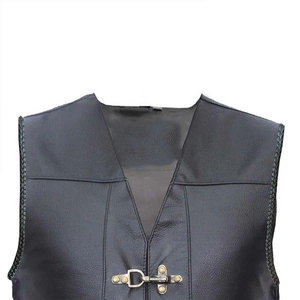 Gilet en cuir de motard de mode pour hommes à séchage rapide motif de gilet long pour hommes et femmes d'hiver gilet en cuir fabriqué par Isha Industry - Product Image 3