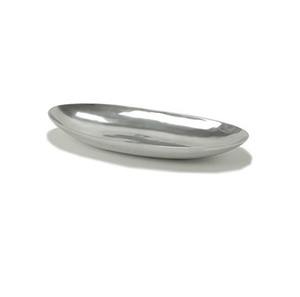 Bandeja de servicio de diseño moderno Bandeja de metal con acabado plateado elegante para el hogar Hotel o restaurante Suministros de hotel - Product Image 2