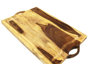 Bandeja rectangular de madera hecha a mano con mango de metal, diseño único para decoración de sala de estar y almacenamiento - Product Image 6