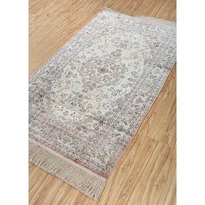 Tapis en soie viscose noué à la main Gulmarg Gold Pae-4749 pour usage domestique - Motif médaillon rectangulaire pour salon, couloir, adolescents - Product Image 2