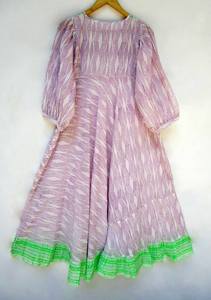 Cuello en V Mangas cortas Ajuste suelto Tie Dye Kaftan Gypsy Rayón Tela Ropa Mujer Natural Adultos Vestidos de cóctel Vestido modesto - Product Image 2