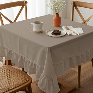 Nappe en vison Taille unique pour tables à manger Tissu en polyester pour hôtels et fêtes Accueillant les invités à la maison 100x100cm 39" - Product Image 4
