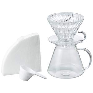 Cafetera de Goteo HARIO Minimal de Metal, 400 ml, Fácil de Usar, Juego de Gotero y Servidor, Apta para Horno - Product Image 1