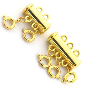 Set di Chiusure a Strati per Collane in Argento Sterling e Oro 14K, con Perle Rettangolari da 3mm e Componenti per Creazione Gioielli in Rame - Product Image 4
