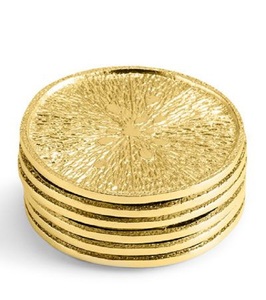 Posavasos Personalizado de Metal Chapado en Oro, Posavasos Martillado con Acabado Dorado para Decoración del Hogar y Bodas a Precio de Mayoreo - Product Image 2