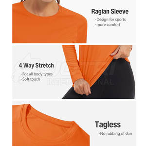 Vêtements de sport à logo personnalisé pour femmes, pare-éruptions, manteau de surf, respirant, séchage rapide, extensible, à manches longues, pour femmes - Product Image 5