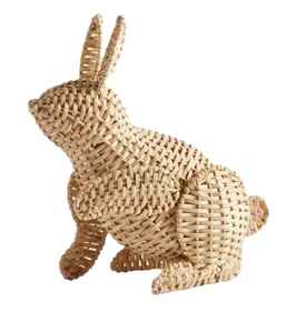Cheapest Price New Design Woven Wicker Bunny Cute Rabbit Toy for Kids Gift Candy <b>Egg</b> Storage <b>Basket</b> Easter <b>Baskets</b> - Product Image 1