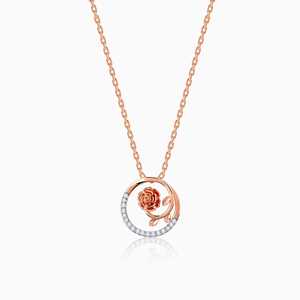 Blissful Shine Diamond Pendant en Rose Gold Elegante Charm Collar - Product Image 4