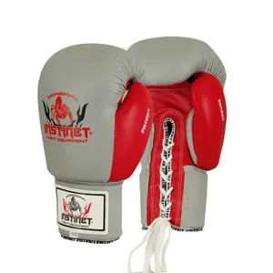 Gants de boxe en cuir de haute qualité à lacets pour adultes, meilleurs gants d'entraînement de kickboxing, fabricant OEM, vente en gros de gants de boxe - Product Image 1