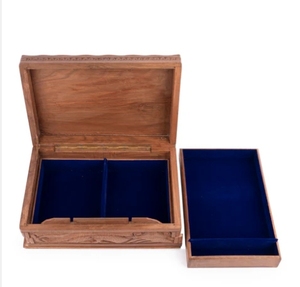 Boîte de rangement design Dragon sculpté en bois de noyer boîte de rangement avec un couvercle à charnière boîte à trésor à mémoire pour l'artisanat - Product Image 2