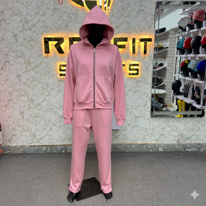 Unisex White Hooded Tracksuit Full Length Zipper Fly Solid Color Casual Streetwear Eco-Friendly Four-<b>Way</b> Stretch Winter Wear - Product Image 5