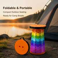 Mini tabouret pliant orange, moderne, compact, en plastique, portable, pour cuisine, salle de bain, chambre, décoratif, coloré