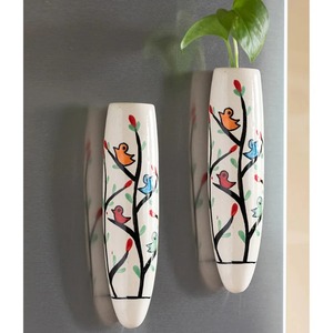 Juego de jarrón magnético de cerámica pintado a mano para decoración de nevera o espacios de oficina y regalo único disponible para suministro al por mayor - Product Image 1