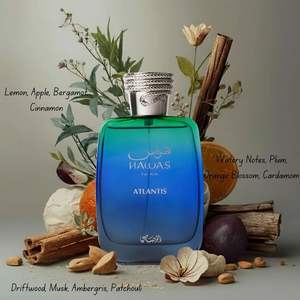 Parfum HAWAS ATLANTIS 100ml par Rasasi Original Dubaï Arabe Longue Durée Eau de Parfum pour Hommes - Product Image 4