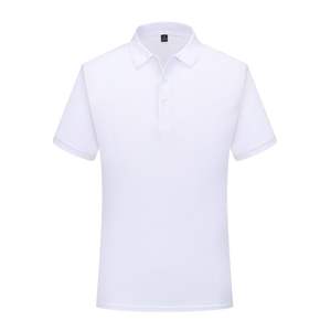 Camisa informal de manga corta de algodón 100% en blanco para hombre de punto sólido antiarrugas de alta calidad con logotipo personalizado de 220gsm - Product Image 5