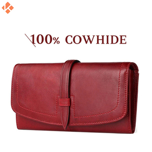 Cartera de piel Vintage para mujer con estampado de logotipo personalizado 2024 disponible en diferentes colores con cierre de cremallera - Product Image 3