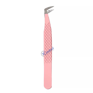 Pince à épiler professionnelle Diamond Grip 90 degrés Curve Extension de cils Pointe pointue - Product Image 4