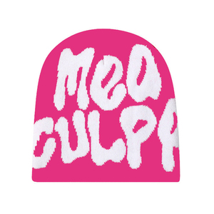 Gorros de gran tamaño personalizados para hombres y mujeres de alta calidad 100% acrílico tejido Culpa Jacquard Beanie Hat para invierno - Product Image 6