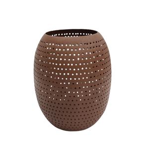 Excelente diseño Lámina de cobre Metal Hierro Forma redonda Titular votivo de Navidad Diseño moderno Portavelas hecho a mano - Product Image 4