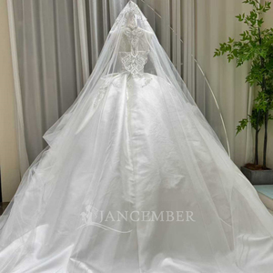 Abito <span class=keywords><strong>da</strong></span> <span class=keywords><strong>sposa</strong></span> Jancember OY024 con cristalli scintillanti, abito <span class=keywords><strong>da</strong></span> <span class=keywords><strong>sposa</strong></span> con perline, collo alto, abito a sirena, Vestido De Novia, matrimonio di lusso - Product Image 2