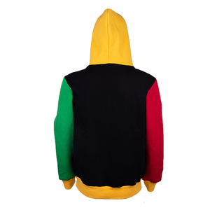 Sudadera con capucha de bloque de color de invierno, venta al por mayor, sudadera de gran tamaño personalizada para hombre, sudaderas con capucha de etiqueta privada de lana 2025 - Product Image 3