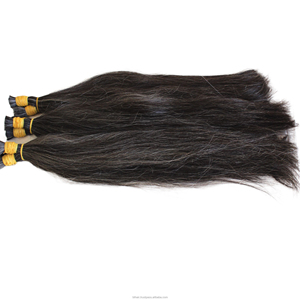Magnifique extension de cheveux gris 100% naturels, super double drawn, Remy, trame simple, lot de mèches à tisser - Product Image 2