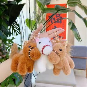 Caballo Plushie Animal relleno Potro llavero de felpa <span class=keywords><strong>Tos</strong></span> Favor para granja suministros de fiesta de cumpleaños Peluches <span class=keywords><strong>Mini</strong></span> llavero de caballo - Product Image 6