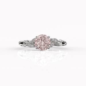 แหวนกิ่งไม้ที่ได้แรงบันดาลใจจากธรรมชาติประดับด้วยเพชรธรรมชาติและแหวนทองมอร์แกไนต์สำหรับผู้หญิงเครื่องประดับแหวนแต่งงาน - Product Image 2