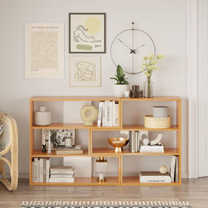 Elegante Librería Moderna de Estilo Europeo Aruba, Diseño de Paneles de Madera Duraderos, Solución de Almacenamiento Multiusos Plegable para Oficina en Casa - Product Image 1
