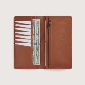 Genuine Leather RFID Bifold <b>Wallet</b> for Men with Letter Decoration and Open Closure - Product Image 5