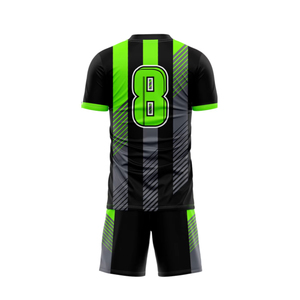 Ensemble d'uniformes de football respirants 100% tissu polyester uniforme sublimé garçons tenue de football short haut équipe porte un service OEM - Product Image 4