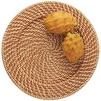 Sous-verres en osier modernes style Fallow, résistants à la chaleur, écologiques, taille personnalisée, blanc et marron, pour décoration de mariage et mise en place de table