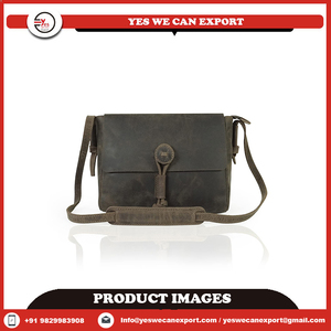 Bandolera bandolera de cuero de búfalo genuino Vintage indio Unisex estilo bohemio hilo hecho a mano venta de moda ecológica - Product Image 4