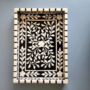 Plateau de service en incrustation d'os fait main de luxe Artisanat indien pour la maison et l'hôtel - Product Image 5