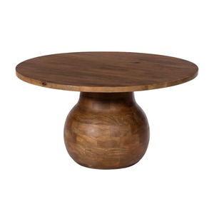 Dessus de table basse en bois de manguier léger Meubles de salon modernes élégants avec base en hauteur réglable Décoratif portable - Product Image 3