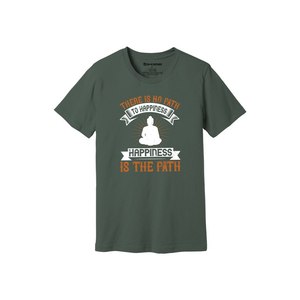 Camiseta informal de algodón 100% con impresión de temas de Buda en 3D, 12 opciones de color, 160-180, colocación de diseño personalizable GSM pesado - Product Image 1