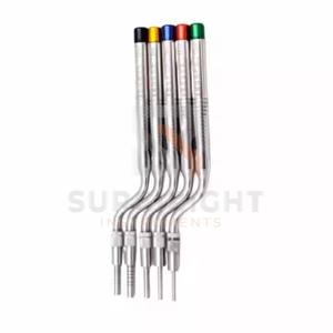 Kit chirurgical d'implant dentaire Ensemble d'ostéotomes de levage de sinus droits et incurvés 2.6, 3.1, 3.8, 4.5, 5.0mm par Surgiright Instruments - Product Image 2