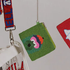 กระเป๋าใส่เหรียญทำมือประดับลูกปัด แฟชั่นหลากสี ปิดด้วยซิปและเชือก ลายเสือดาวสุดเก๋ รุ่นใหม่ล่าสุด โดย glowin fashion - Product Image 1