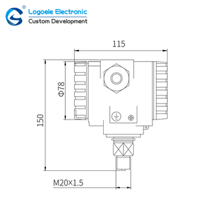 高精度 4-20mA 圧力センサー LCD デジタルディスプレイ 保護型 工業用圧力伝送器 - Product Image 2