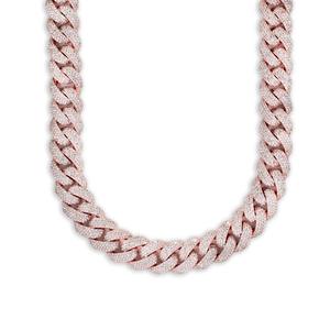 Collar de cadena de eslabones cubanos de diamante redondo con moissanita de plata esterlina S925 para hombres - Product Image 1