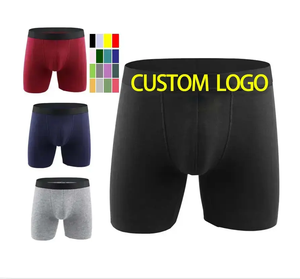 Calzoncillos Boxer Clásicos para Hombre, de Algodón, Fabricados en Fábrica, con Logotipo Personalizado, Cintura Elástica, Talla Grande, Corte Medio - Product Image 5